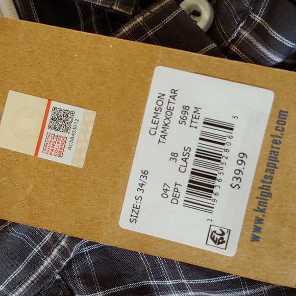 NWT Rivalry Threads Men's Clemson Tigers Long Sleeve Button Down Shirt Size S - Picture 7 of 7